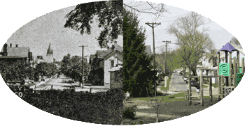 Church St.,  looking North.  Church St. Bridge in foreground